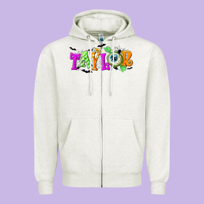 Personalized Halloween Zipper Hoodie Designed By Nancycooperartshop