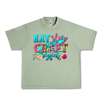 Oil Green eat sleep craft repeat Urban Heavy Tee - NancyCooperArtShop
