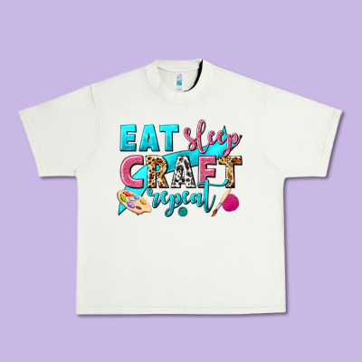 Eat Sleep Craft Repeat Urban Heavy Tee Designed By Nancycooperartshop