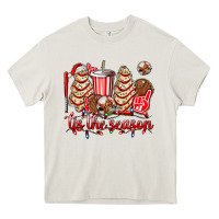 Cream tis the season christmas tree  cake baseball Heavy Core Tee - AdoDesignShop