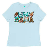 Baby Blue American football mama Ladies Tee - Jasminsmagicworld