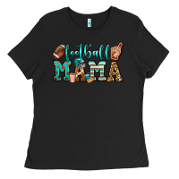 Black American football mama Ladies Tee - Jasminsmagicworld