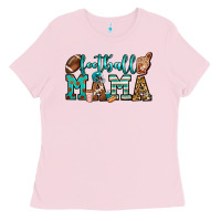 Bubblegum Pink American football mama Ladies Tee - Jasminsmagicworld