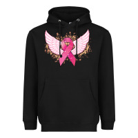 Black Cancer ribbon angel wings Cancer Awareness Heavyweight Hoodie - HowdyJamesFarm