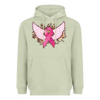Matcha Cancer ribbon angel wings Cancer Awareness Heavyweight Hoodie - HowdyJamesFarm