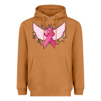 Meerkat Cancer ribbon angel wings Cancer Awareness Heavyweight Hoodie - HowdyJamesFarm
