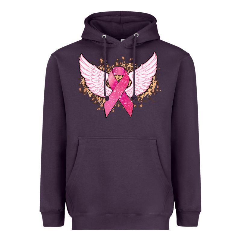 Cancer Ribbon Angel Wings Cancer Awareness Heavyweight Hoodie by HowdyJamesFarm | Teevron