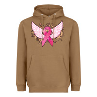 Toasted Coconut Cancer ribbon angel wings Cancer Awareness Heavyweight Hoodie - HowdyJamesFarm