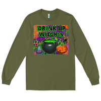 Army Green drink up witches Long Sleeve Tee - BundleAndBundleShop