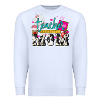 White Teacher Mom Mother's Day Premium Sweatshirt - HowdyJamesFarm