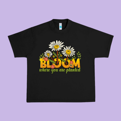Bloom Where You Are Planted Urban Heavy Tee Designed By Nancycooperartshop
