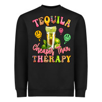 Black tequila cheaper than therapy Heavyweight Sweatshirt - LillyAllenDesigns