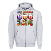 Heather Grey hallothanksmas Zipper Hoodie - texasbilliewilder