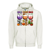 Oatmeal Heather hallothanksmas Zipper Hoodie - texasbilliewilder