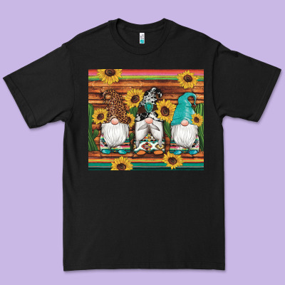 Western Gnomes Cactus Sunflowers Serape Wooden Leopard Gemstone Premium Tee Designed By Artiststas