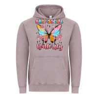 Vintage Zinc anti social butterfly Vintage Hoodie - MaliasSmallBusiness