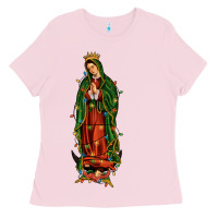 Bubblegum Pink christmas our lady of guadalupe Ladies Tee - JahusDesignShop