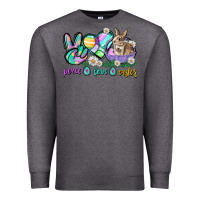 Charcoal Heather Peace love Easter Day Premium Sweatshirt - CowGirlArtShop