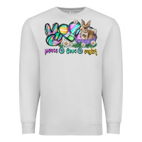 Dove Grey Peace love Easter Day Premium Sweatshirt - CowGirlArtShop