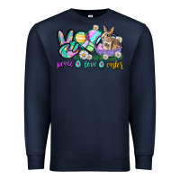 Navy Peace love Easter Day Premium Sweatshirt - CowGirlArtShop