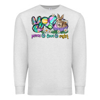 Oatmeal Heather Peace love Easter Day Premium Sweatshirt - CowGirlArtShop