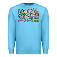 Ocean Blue Peace love Easter Day Premium Sweatshirt - CowGirlArtShop