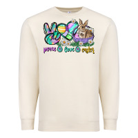 Sandshell Peace love Easter Day Premium Sweatshirt - CowGirlArtShop