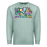 Seafoam Peace love Easter Day Premium Sweatshirt - CowGirlArtShop