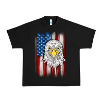Black American flag eagle Urban Heavy Tee - MaliasSmallBusiness