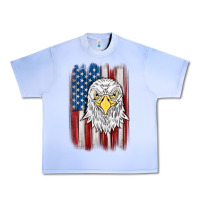 Grape Ice American flag eagle Urban Heavy Tee - MaliasSmallBusiness