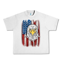 Lunar Rock American flag eagle Urban Heavy Tee - MaliasSmallBusiness