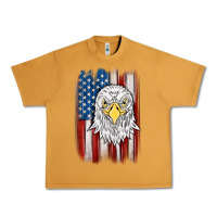 Peanut Butter American flag eagle Urban Heavy Tee - MaliasSmallBusiness