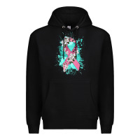 Black cancer ribbon Premium Hoodie - CowGirlArtShop