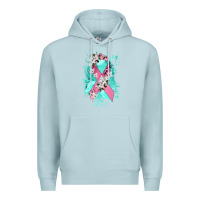Blue Mist cancer ribbon Premium Hoodie - CowGirlArtShop