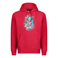 Cardinal cancer ribbon Premium Hoodie - CowGirlArtShop