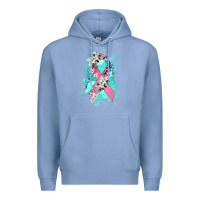 Colony Blue cancer ribbon Premium Hoodie - CowGirlArtShop