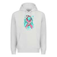 Dove Grey cancer ribbon Premium Hoodie - CowGirlArtShop