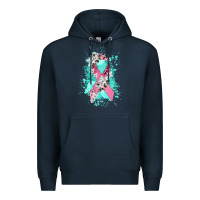 Navy cancer ribbon Premium Hoodie - CowGirlArtShop
