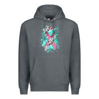 Rock cancer ribbon Premium Hoodie - CowGirlArtShop