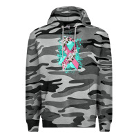 Slate Camo cancer ribbon Premium Hoodie - CowGirlArtShop