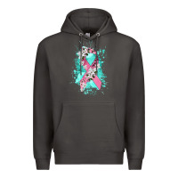Smoke cancer ribbon Premium Hoodie - CowGirlArtShop