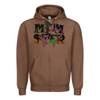 Chestnut Momster with witch Zipper Hoodie - NancyCooperArtShop