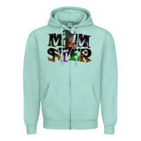 Seafoam Momster with witch Zipper Hoodie - NancyCooperArtShop
