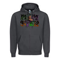 Smoke Momster with witch Zipper Hoodie - NancyCooperArtShop
