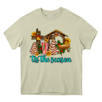 Mossy tis the seasin with christmas cake abd jesus Heavy Core Tee - AdoDesignShop