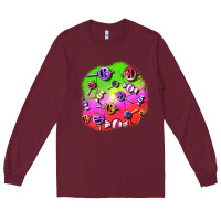 Burgundy halloween candy  patches Long Sleeve Tee - BundleAndBundleShop