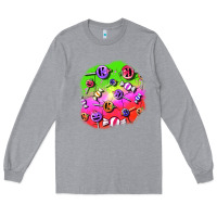 Heather Grey halloween candy  patches Long Sleeve Tee - BundleAndBundleShop