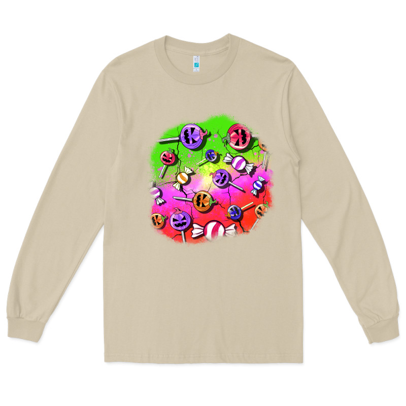 Halloween Candy  Patches Long Sleeve Tee by BundleAndBundleShop | Teevron
