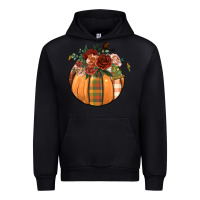 Black floral pumpkin Urban Hoodie - BundleAndBundleShop