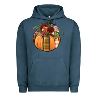 Pigment Midnight Navy floral pumpkin Urban Hoodie - BundleAndBundleShop
